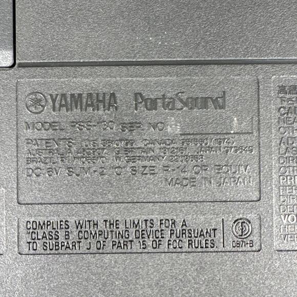 1987 Yamaha PortaSound PSS-130 VINTAGE Electronic Keyboard Japan Works - Picture 10 of 13
